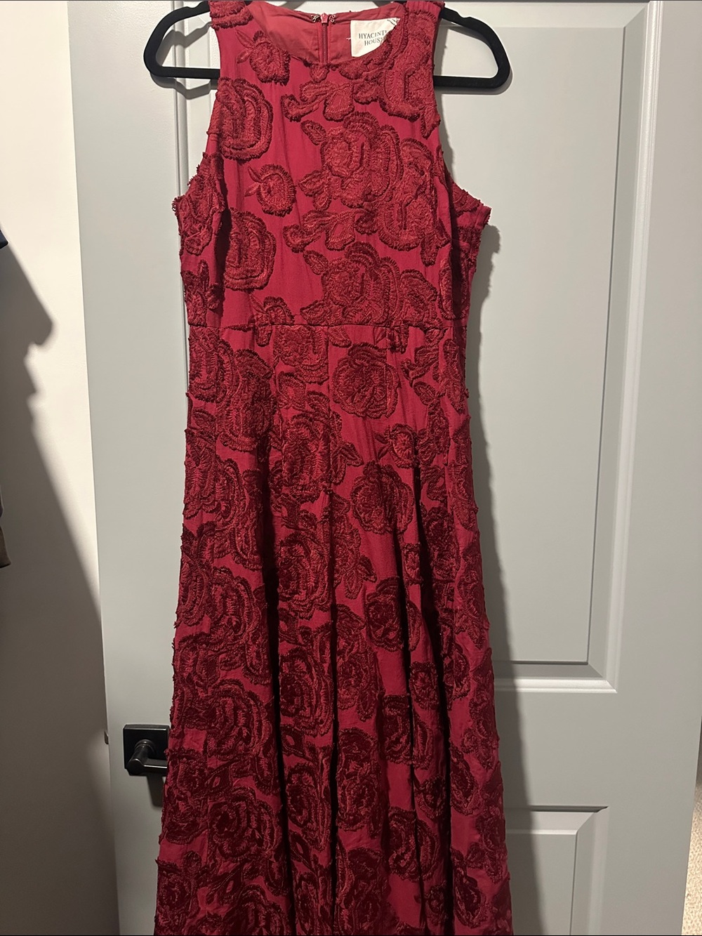 Hyacinth House Red Floral Midi Dress